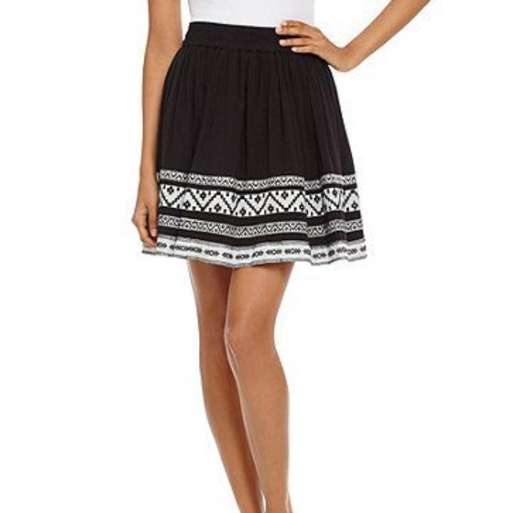 Tara By Vince Camuto Embroidered Skirt